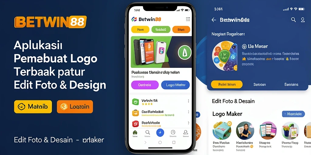 Tampilan antarmuka utama BETWIN88 untuk desain logo.