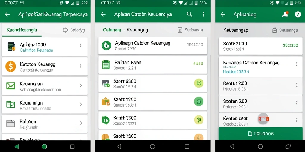 Tampilan antarmuka C0077 yang sederhana dan efisien untuk catatan keuangan.