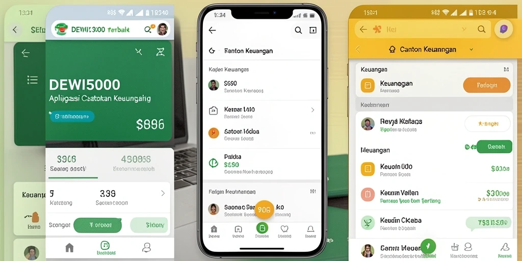 Antarmuka DEWI5000 yang intuitif dan mudah digunakan untuk catatan keuangan.