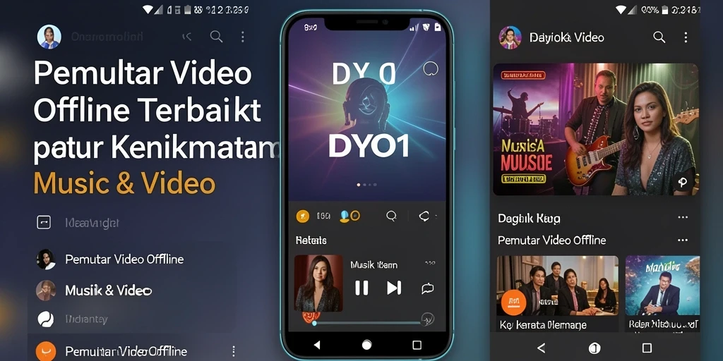 Antarmuka DYO1 yang ramah pengguna untuk Pemutar Video Offline.