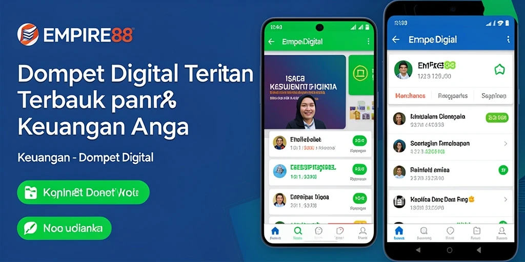 Antarmuka EMPIRE88 yang modern dan fungsional untuk Dompet Digital.