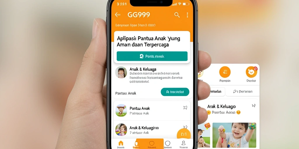 Antarmuka pengguna GG999 yang sederhana dan ramah anak.