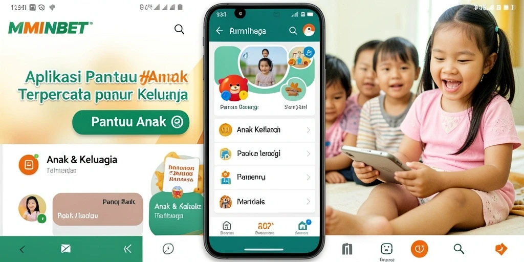 Antarmuka MIMINBET yang sederhana dan informatif untuk pemantauan anak.