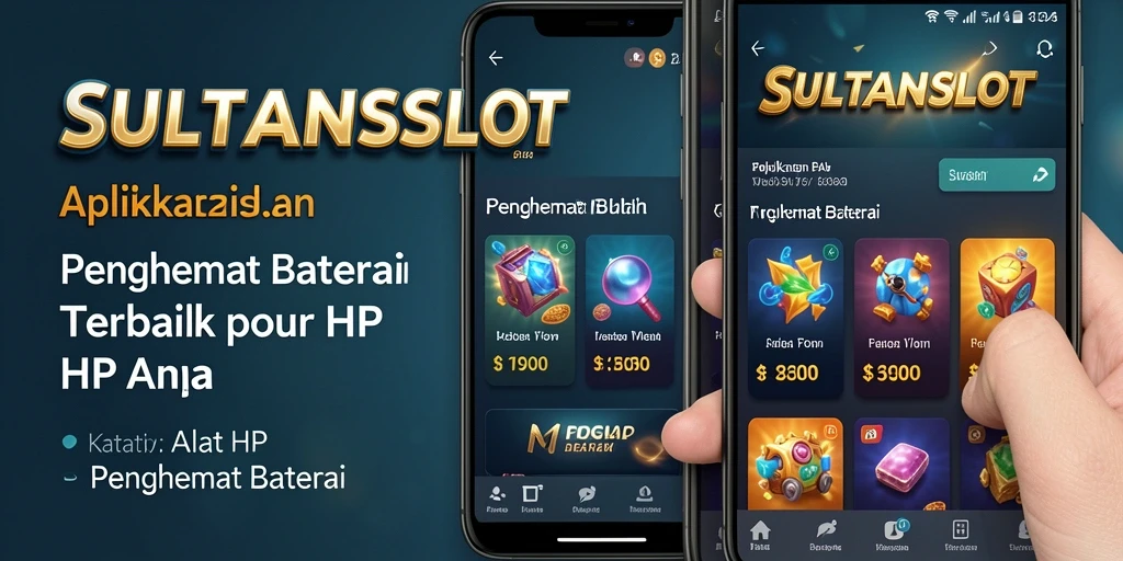 Tampilan antarmuka aplikasi Penghemat Baterai SULTANSLOT yang modern dan intuitif.